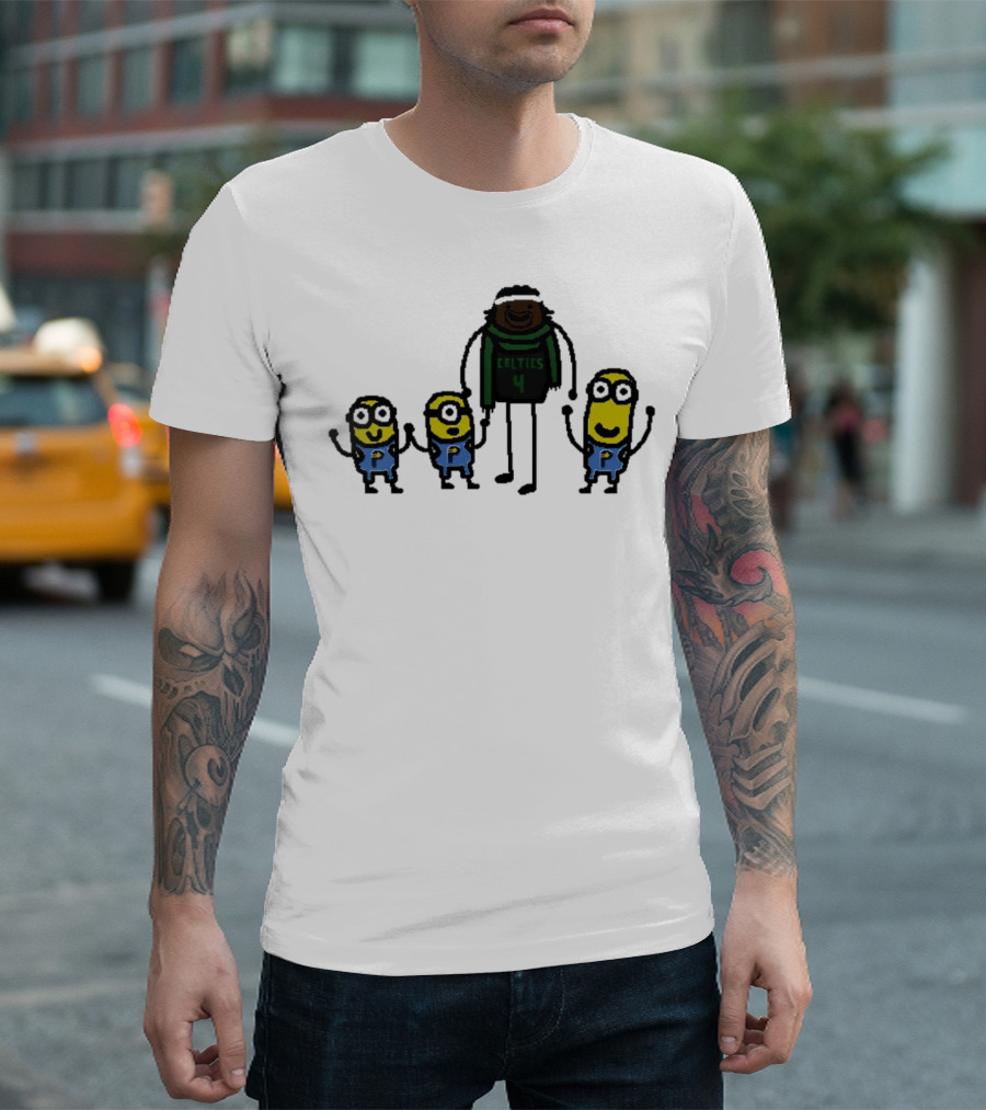 Boston Celtics Jrue Holiday Gru Holiday Minions T-Shirt
