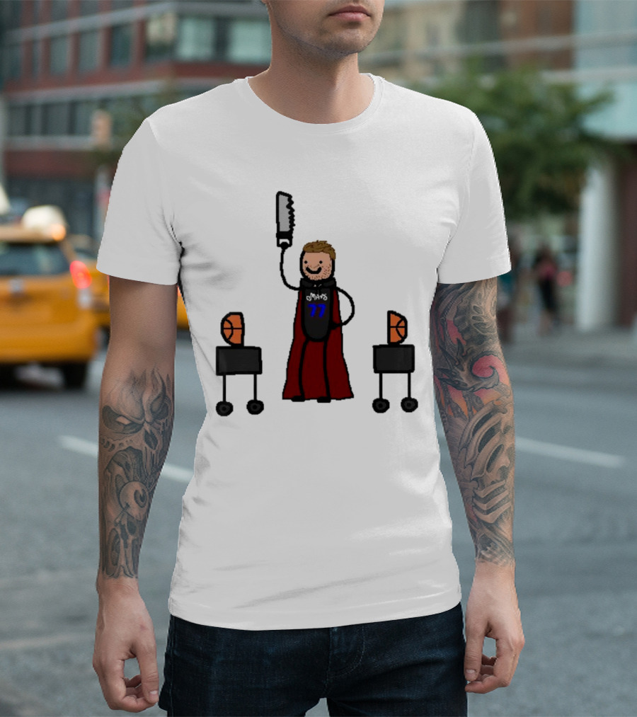 Luka Doncic Dallas Mavericks Luka Magic Basketball Hero with Cape and Saw T-Shirt