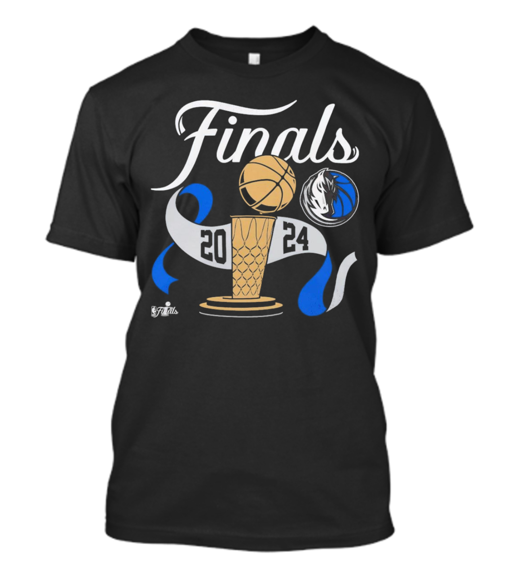 Dallas Mavericks 2024 NBA Finals Champions Logo And Trophy T-Shirt