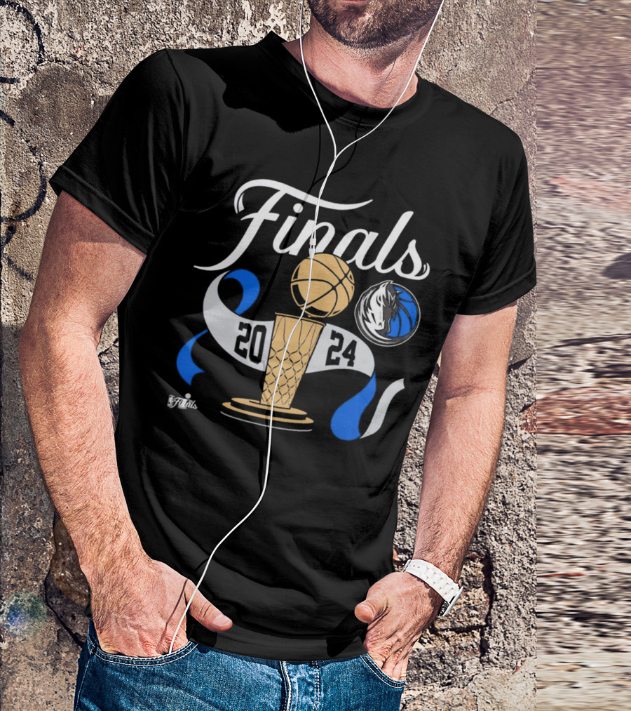 Dallas Mavericks 2024 NBA Finals Champions Logo And Trophy T-Shirt
