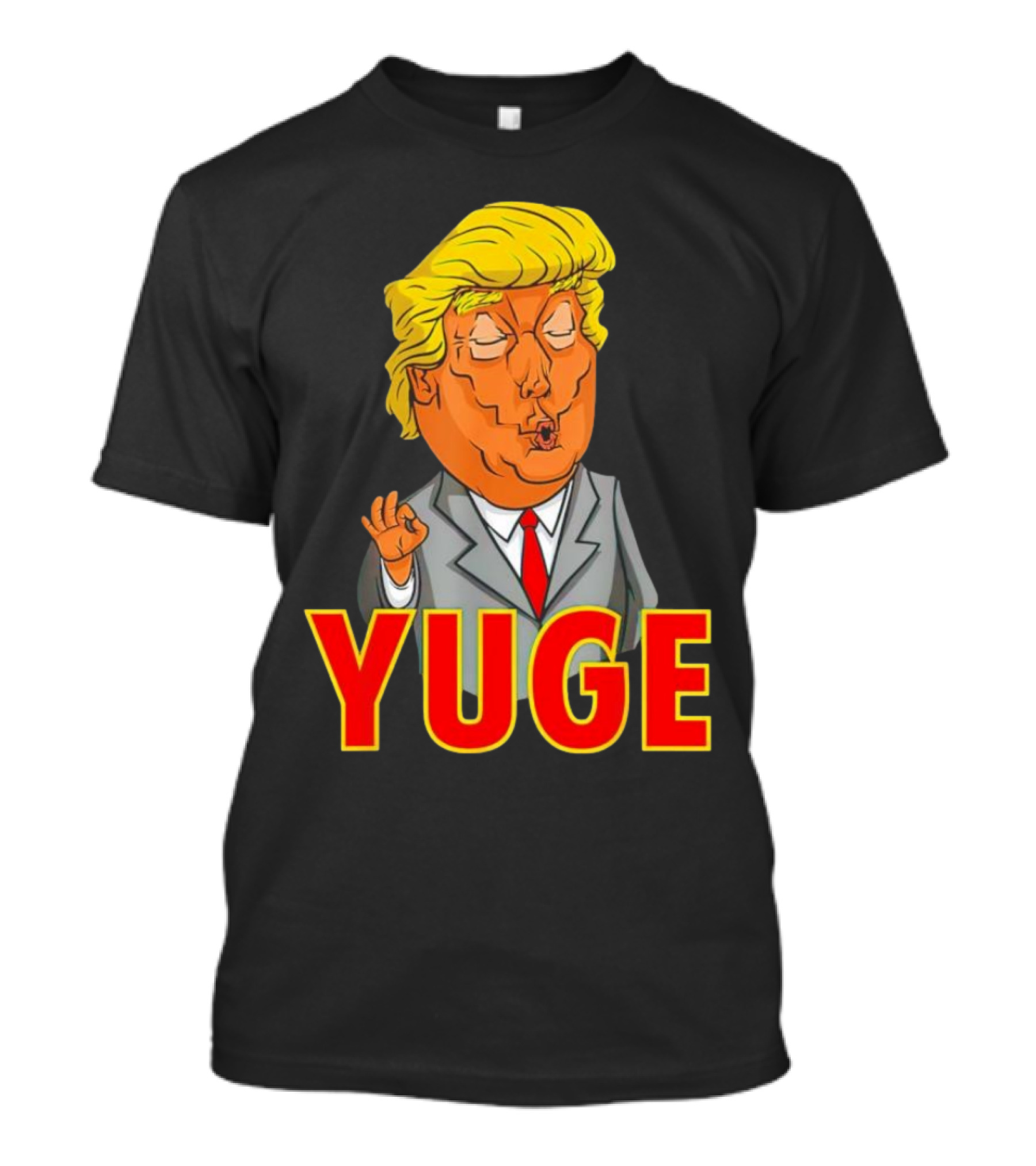 Donald Trump Yuge Cartoon Character With Gesture T-Shirt