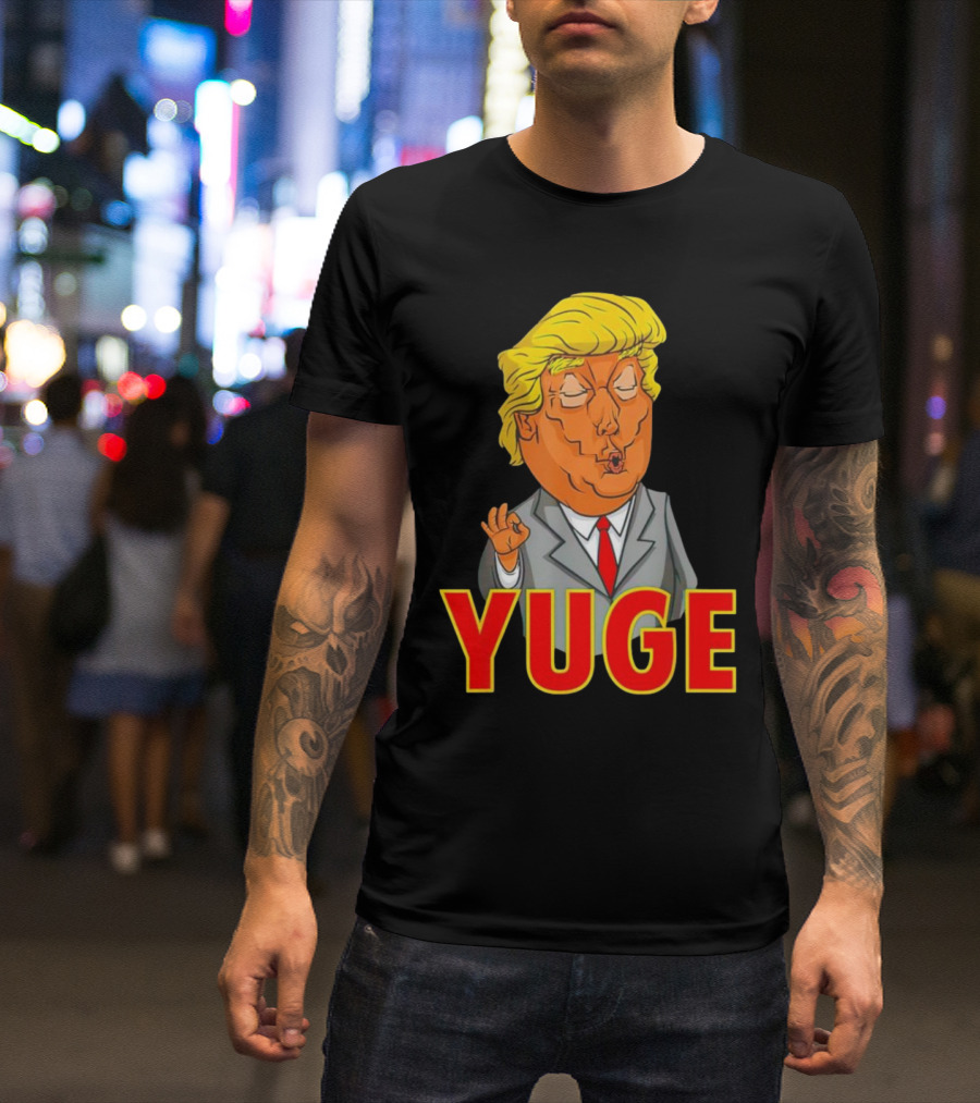 Donald Trump Yuge Cartoon Character With Gesture T-Shirt