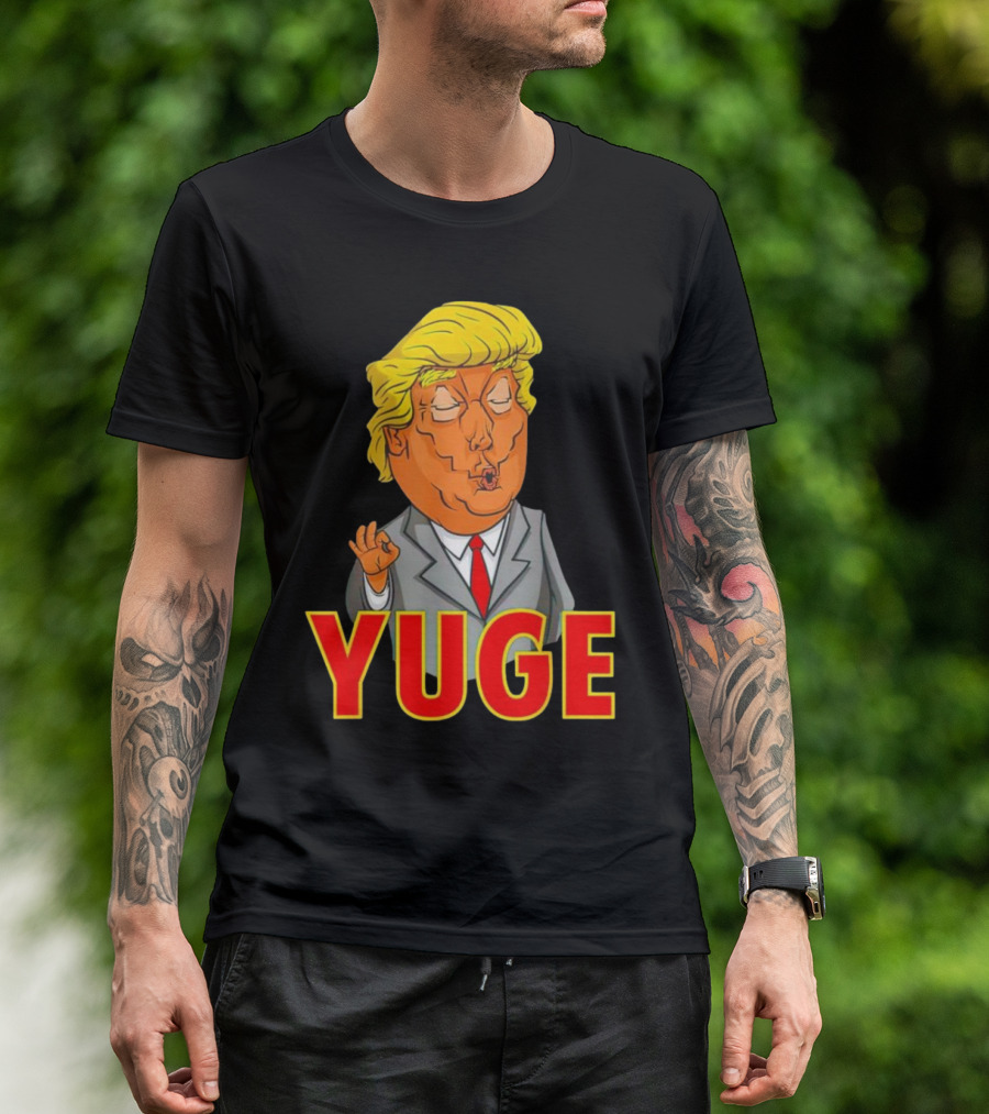 Donald Trump Yuge Cartoon Character With Gesture T-Shirt