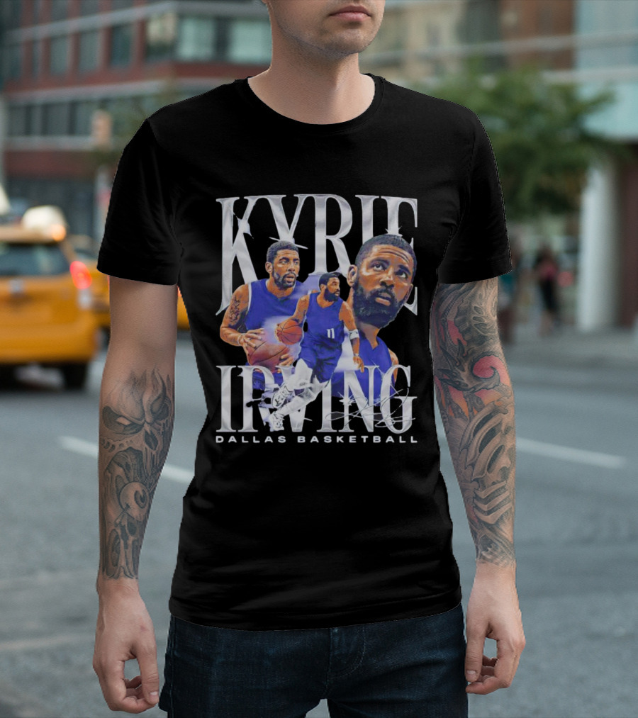 Kyrie Irving Dallas Basketball Vintage Retro Athlete Action T-Shirt