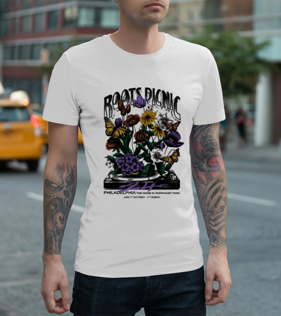 Roots Picnic Philadelphia Fairmount Park Flowers June T-Shirt