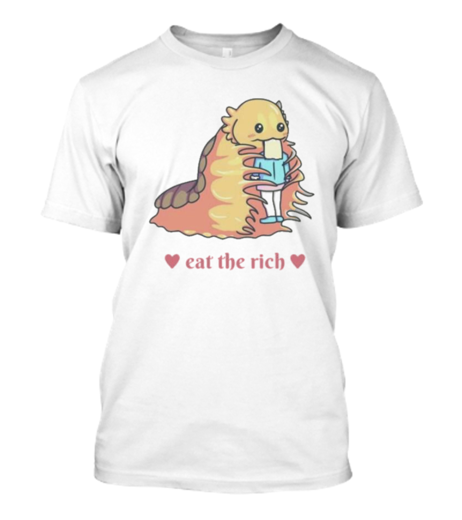 The Space Slug Eat The Rich Heart T-Shirt
