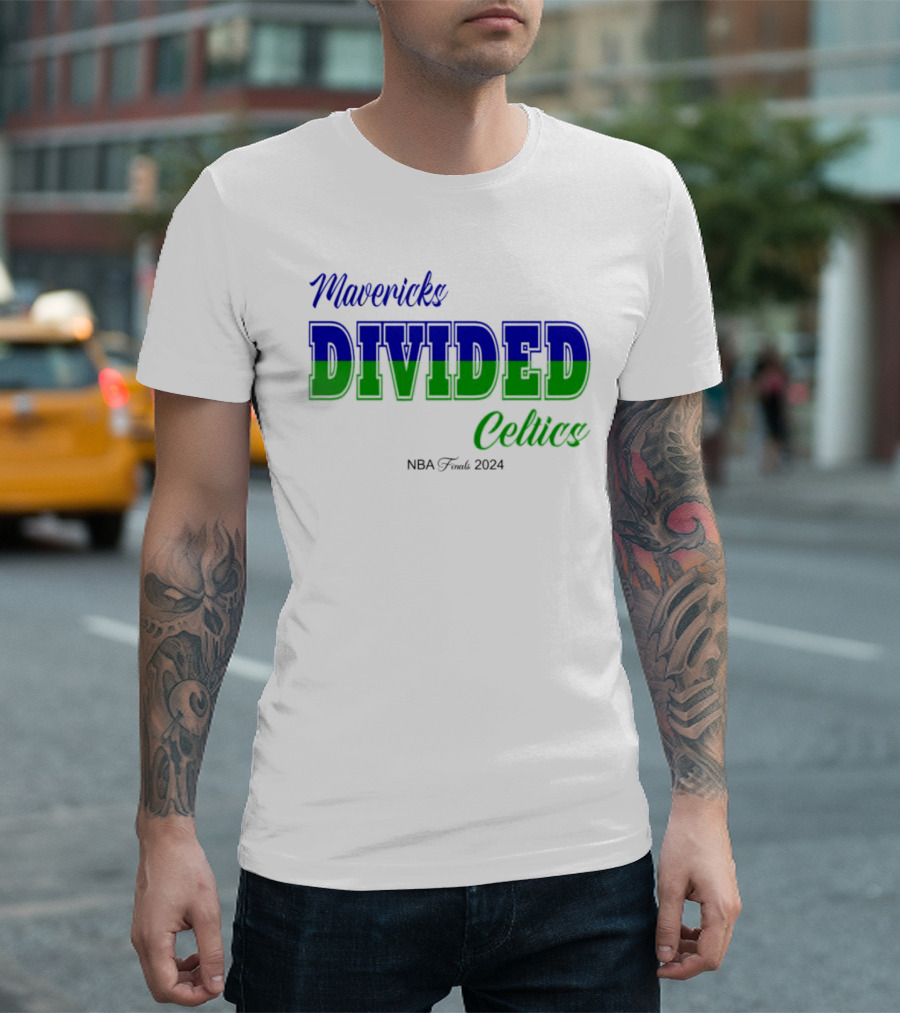 Mavericks Divided Celtics NBA Finals T-Shirt