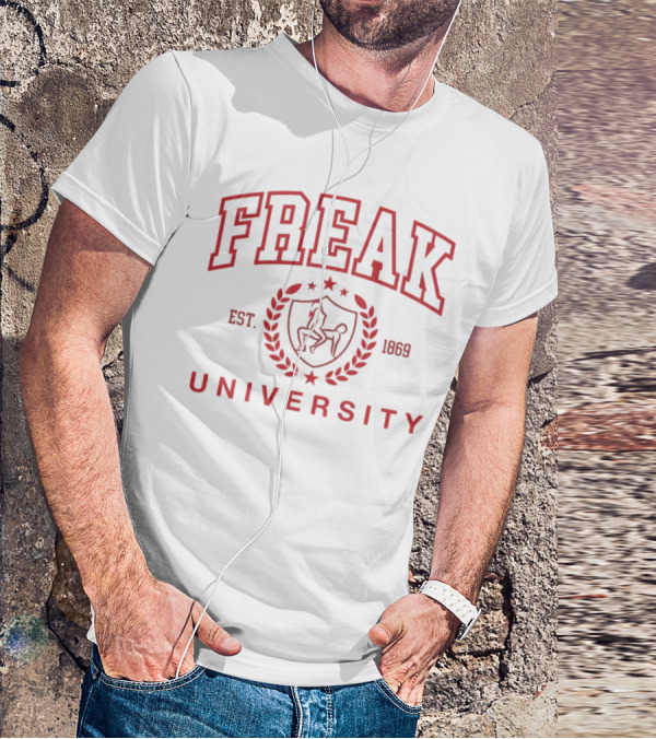 Freak University Est 1869 Centaur Crest Laurel Badge T-Shirt