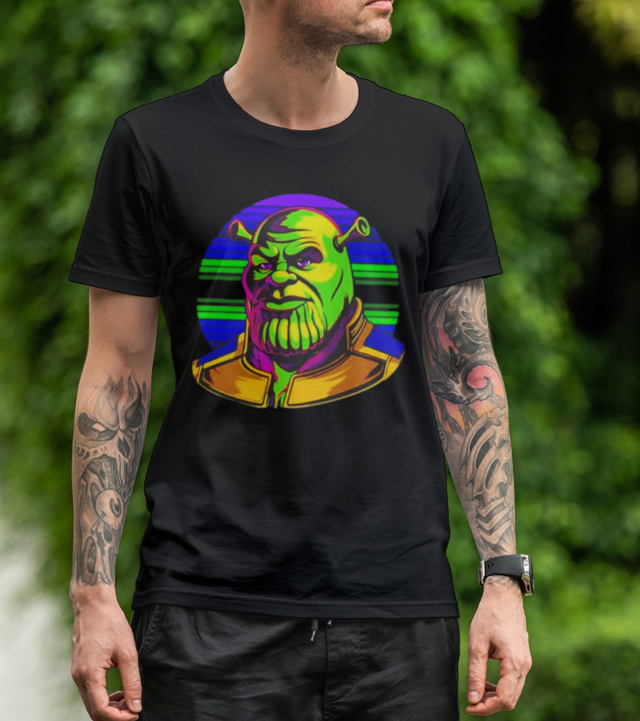 Shrek Thanos Fusion Shreknos Pop Art Crossover T-Shirt