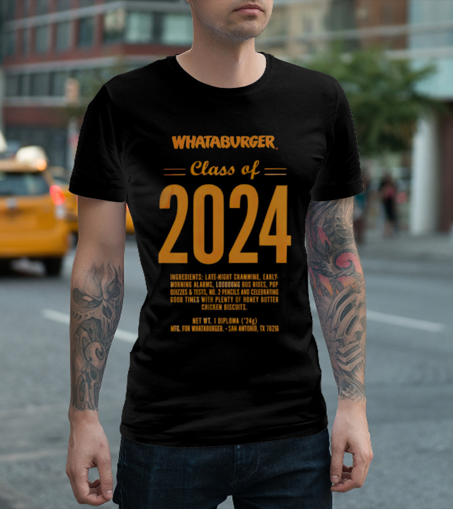 Whataburger Class of 2024 Late-Night Cramming Early-Morning Alarms Honey Butter Chicken Biscuits T-Shirt
