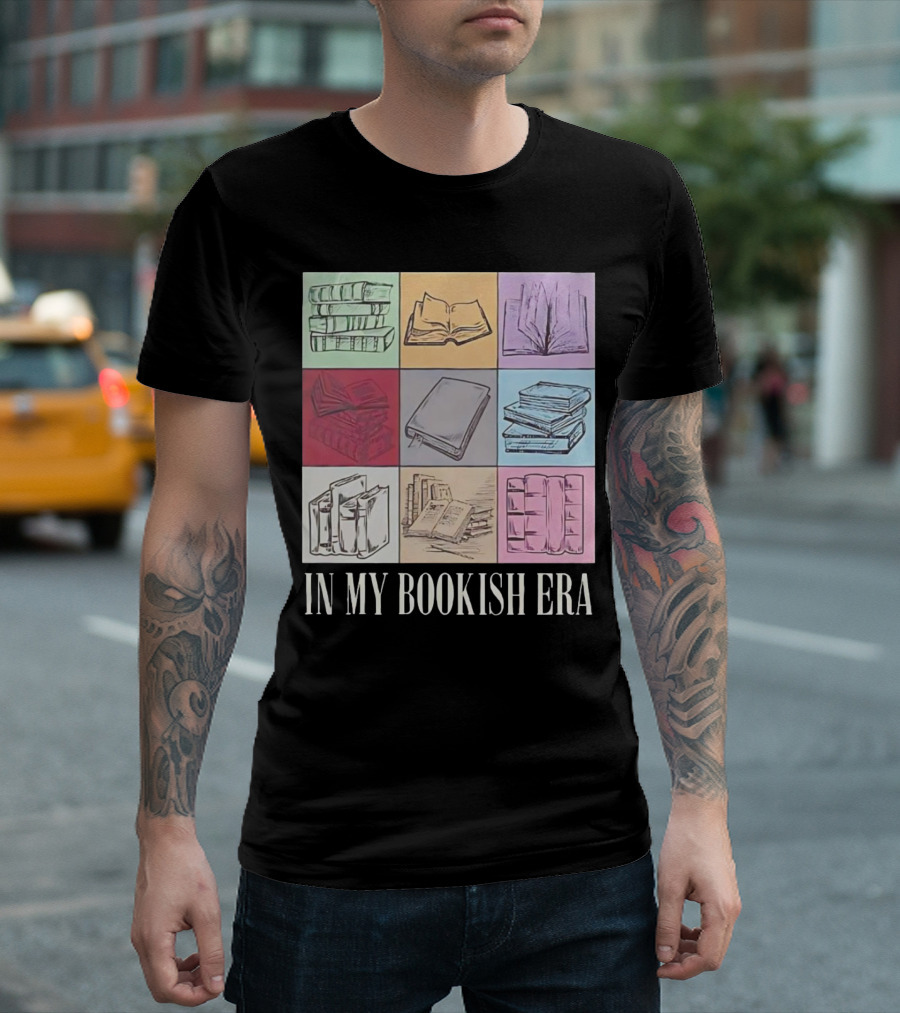 In My Bookish Era Reading Stack Aesthetic T-Shirt