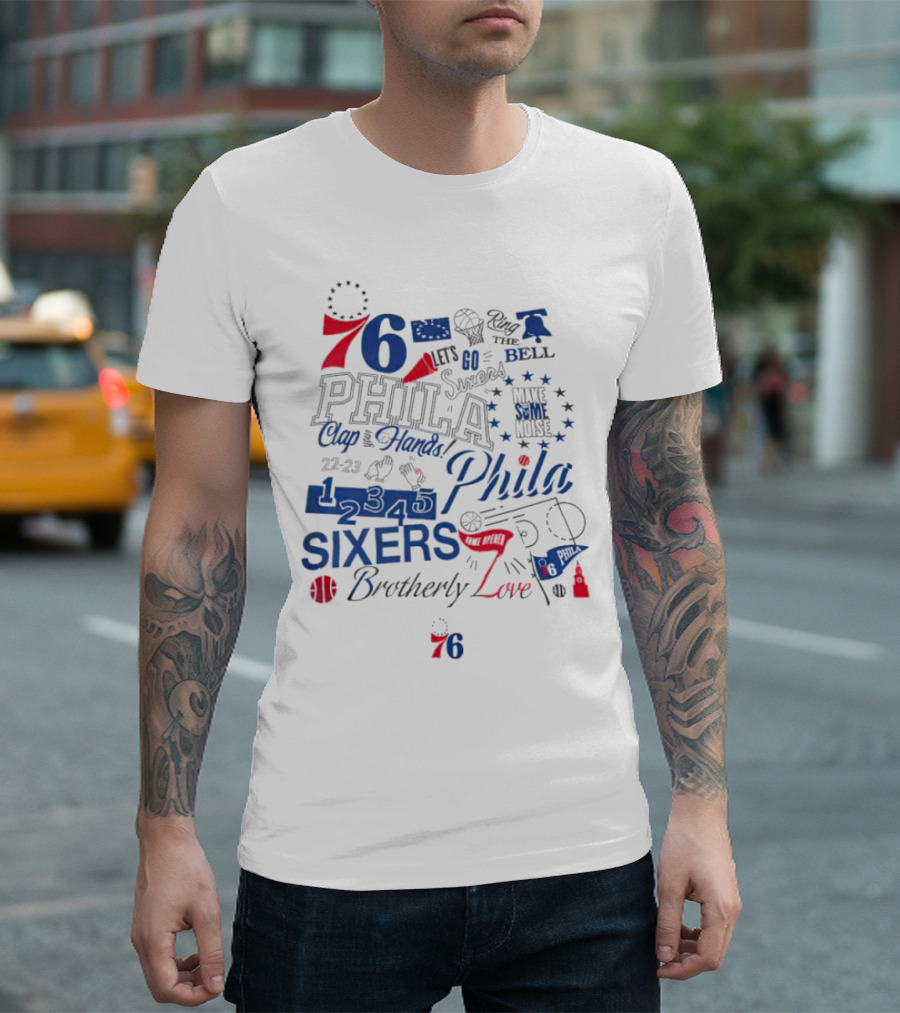Philadelphia 76ers Clap Hands Go Phila Sixers Stars 76 1949 T-Shirt