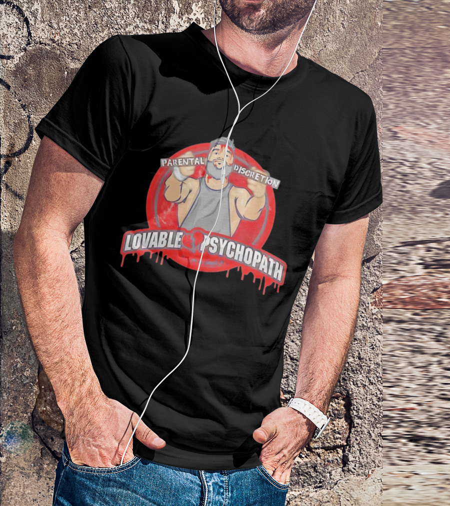 Parental Discretion Lovable Psychopath Tommy Vendetta T-Shirt