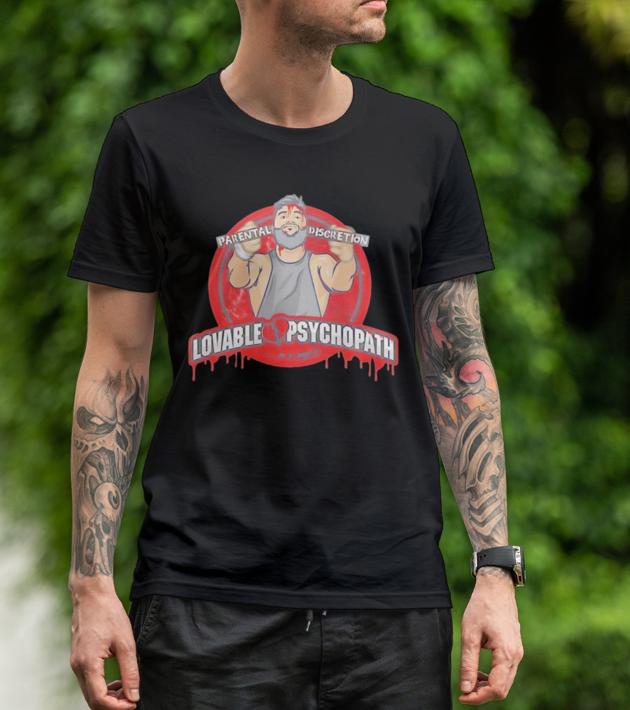 Parental Discretion Lovable Psychopath Tommy Vendetta T-Shirt