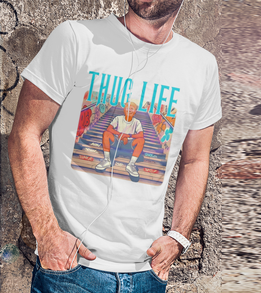 Trump Thug Life Retro Style 4th Of July T-Shirt