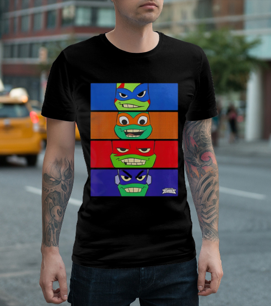 Mademark X Teenage Mutant Ninja Turtles Rise Of The Teenage Mutant Ninja Turtles Sewer Squad Colorful Character Faces T-Shirt