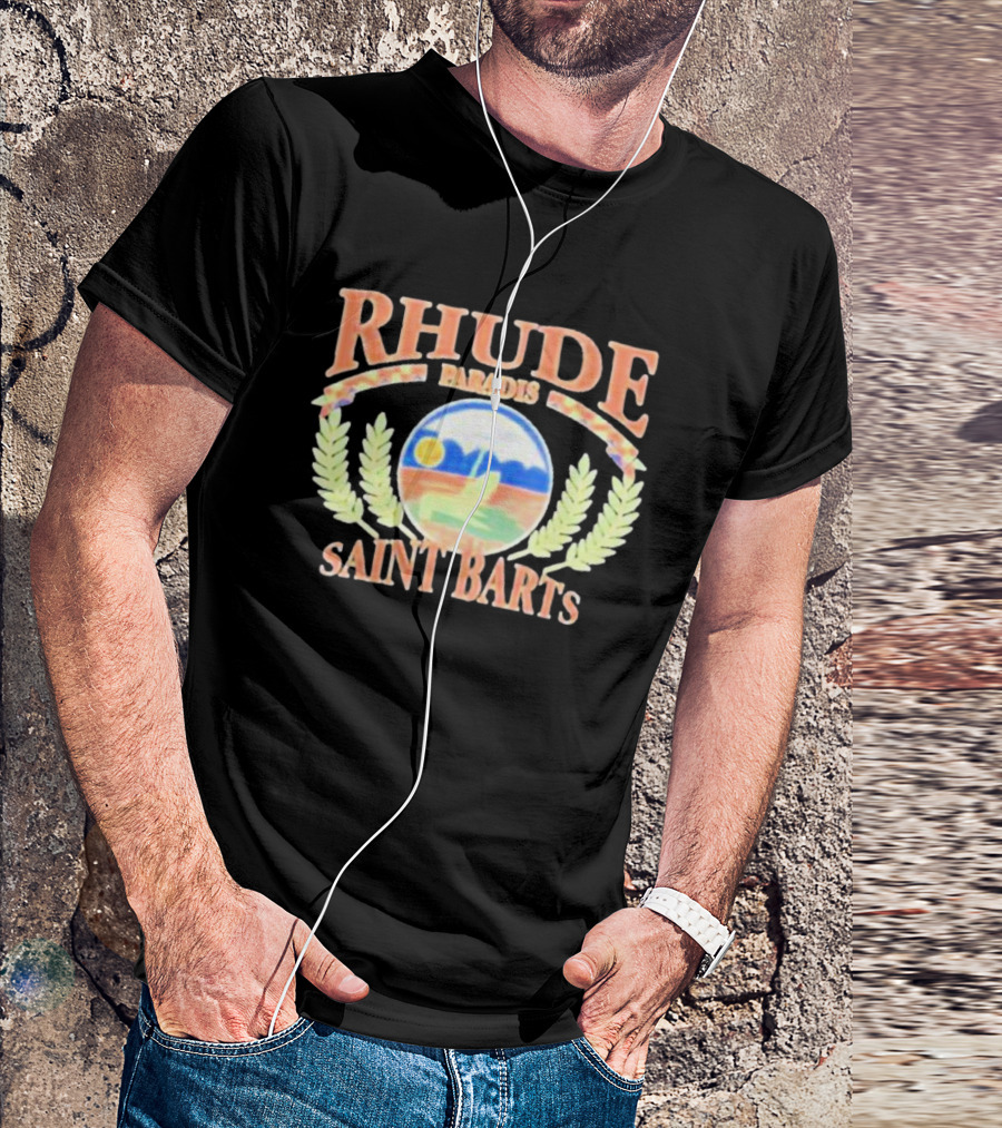 Rhude Paradis Saint Barts Retro Beach Vibes T-Shirt