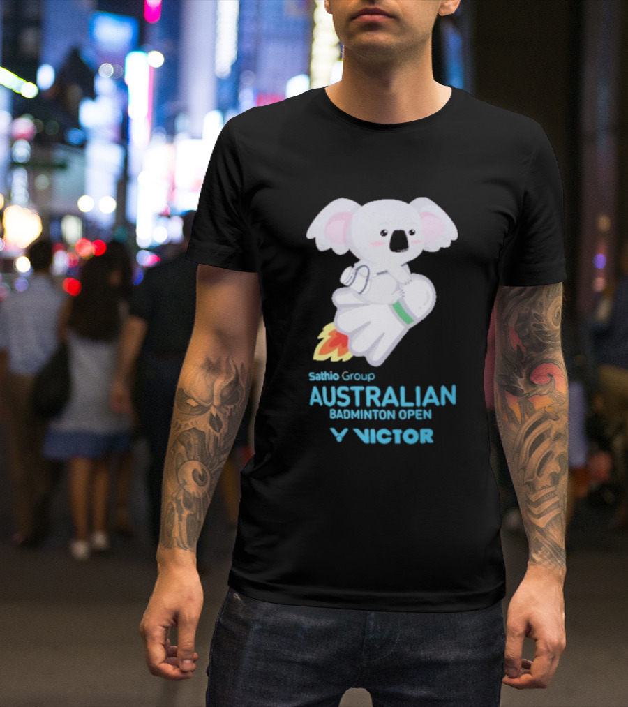 Koala Shuttlecock Sathio Group Australian Badminton Open Victor T-Shirt