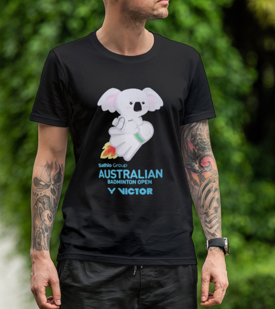 Koala Shuttlecock Sathio Group Australian Badminton Open Victor T-Shirt