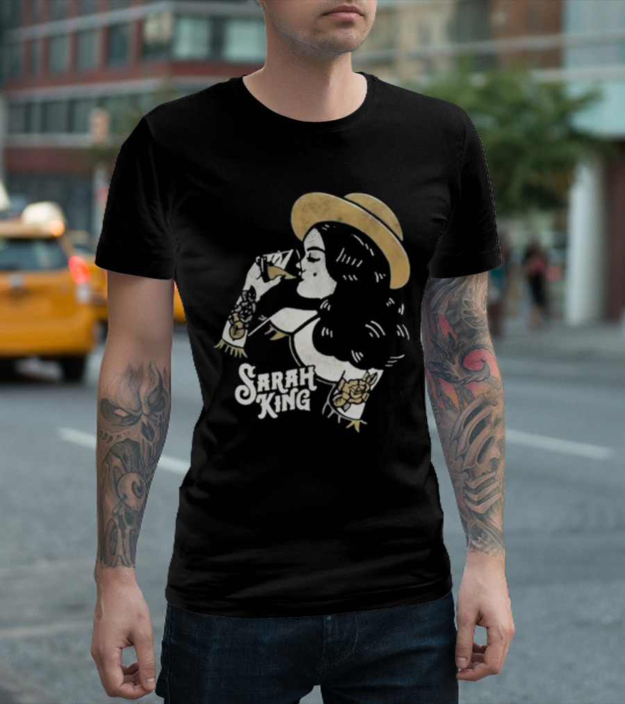 Sarah King Whisky Vintage Tattooed Woman Hat T-Shirt