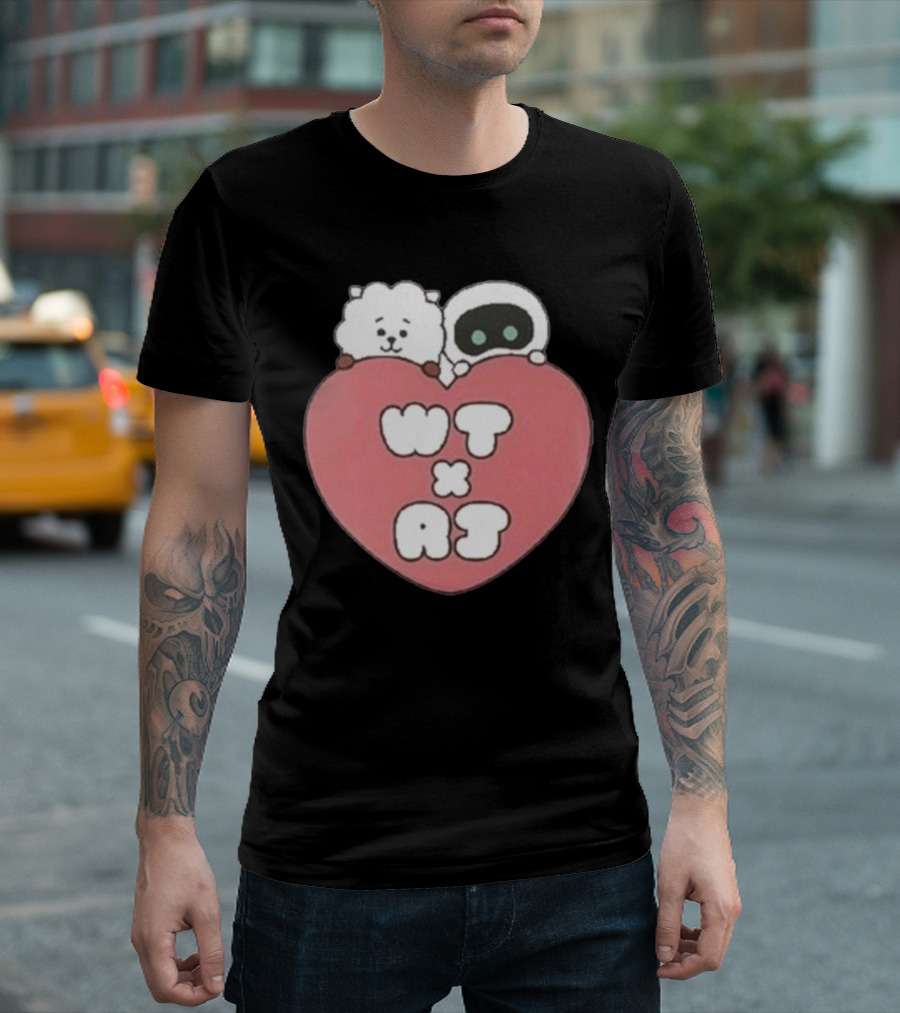 WT X RJ Heart Cute Collaboration T-Shirt