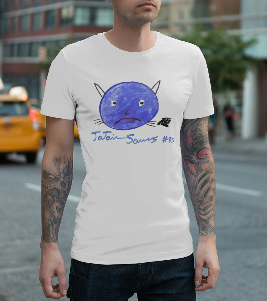 Rookies Paint Carolina Panthers Jajaun Saurs #85 T-Shirt