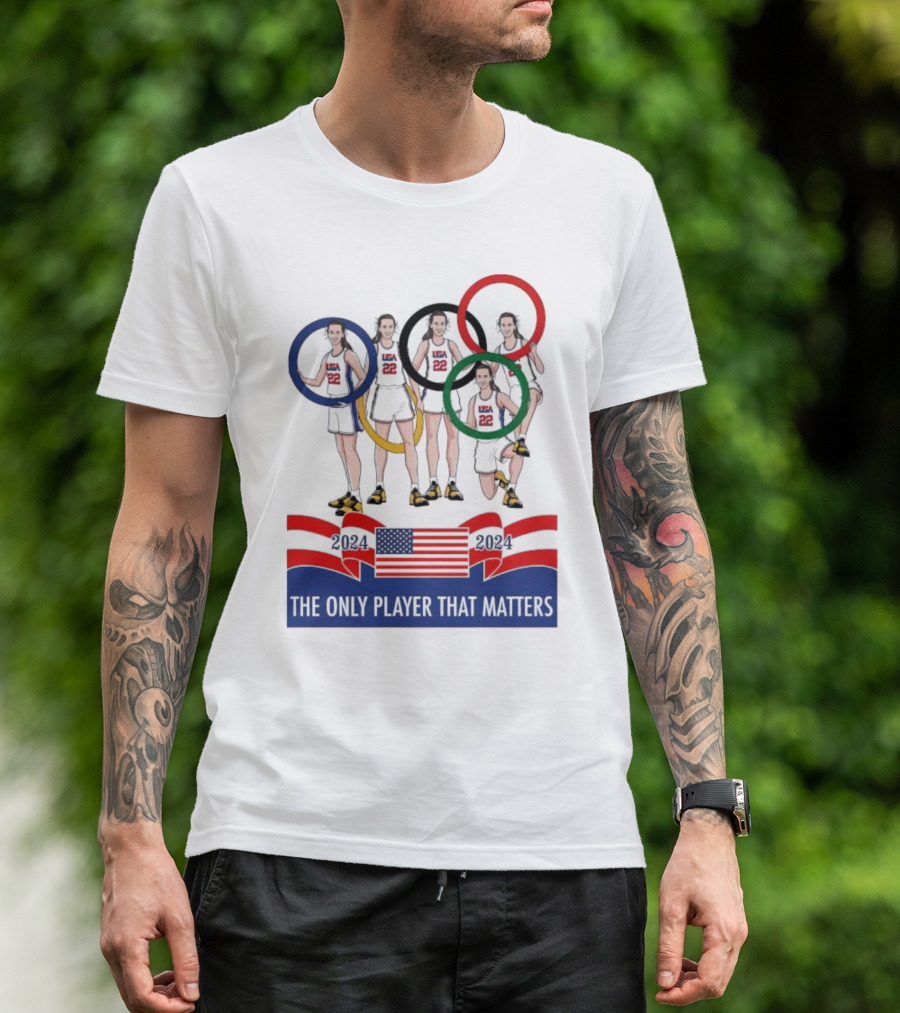 The Only Player That Matters 2024 USA Olympics Team Circle Runners T-Shirt