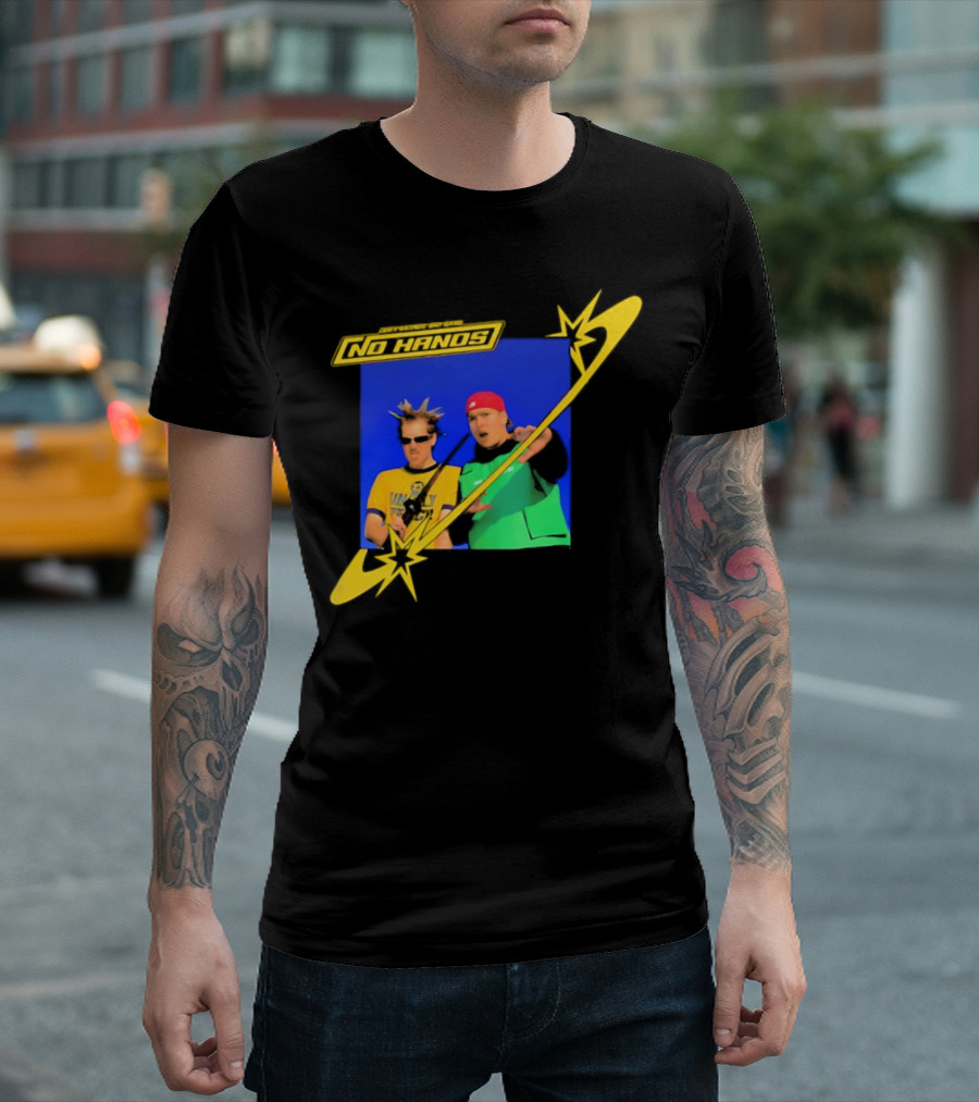 Joey Valence and Brae No Hands Retro Graphic Duo in Yellow and Green with Starburst T-Shirt