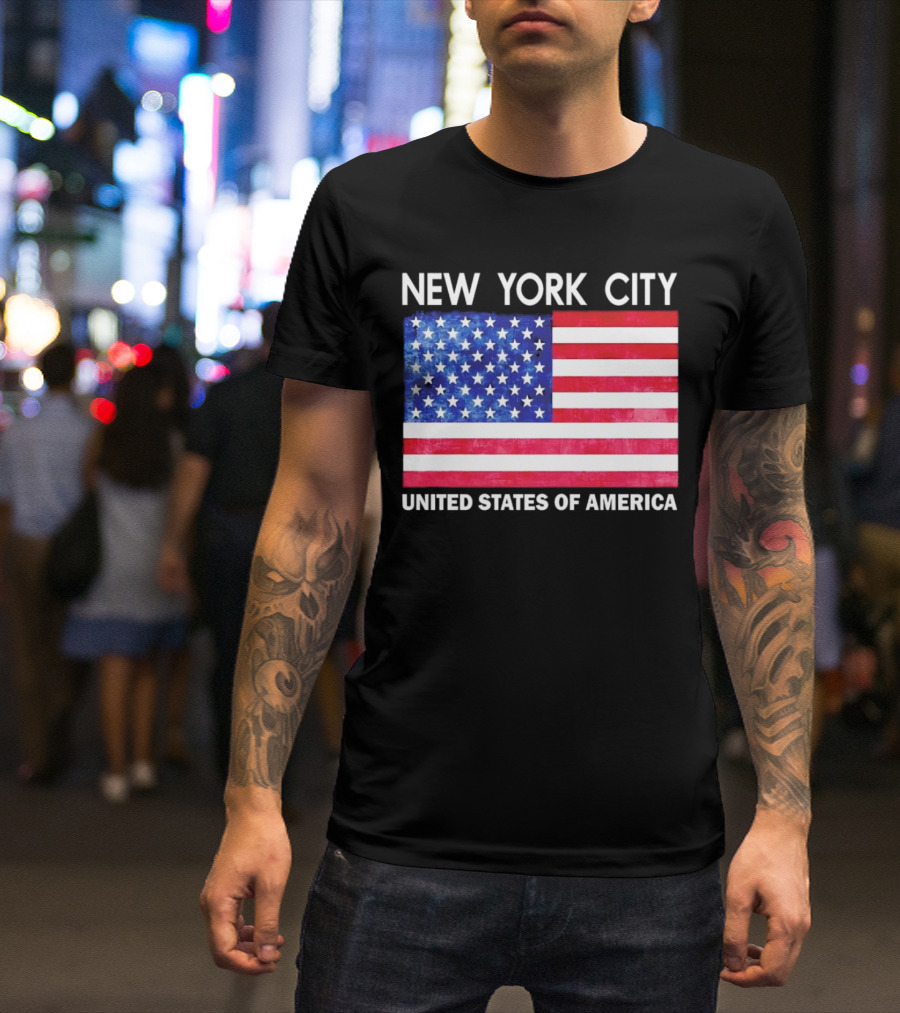 NEW YORK CITY UNITED STATES OF AMERICA FLAG T-Shirt