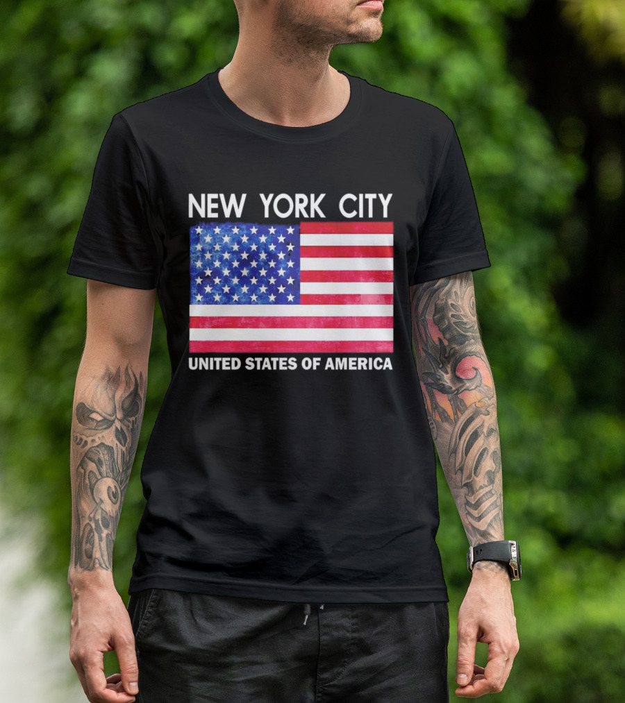 NEW YORK CITY UNITED STATES OF AMERICA FLAG T-Shirt