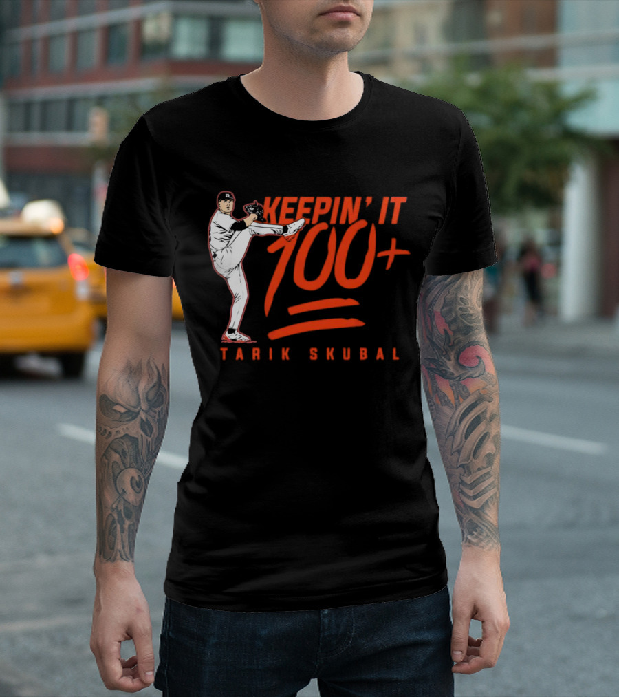 Tarik Skubal Keepin’ It 100+ Pitcher Pose T-Shirt