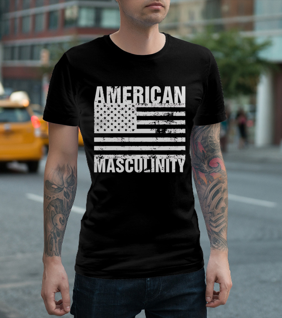 AMERICAN MASCULINITY USA FLAG T-Shirt