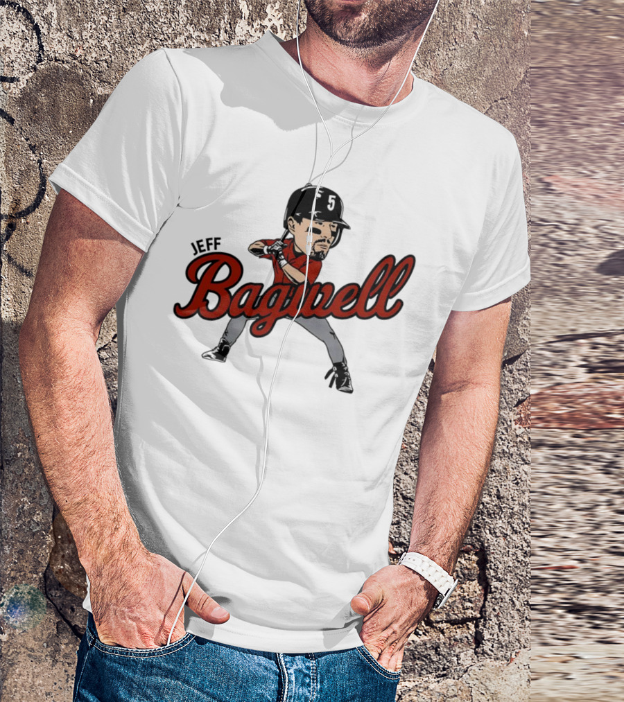 Jeff Bagwell Houston Astros Caricature Baseball T-Shirt
