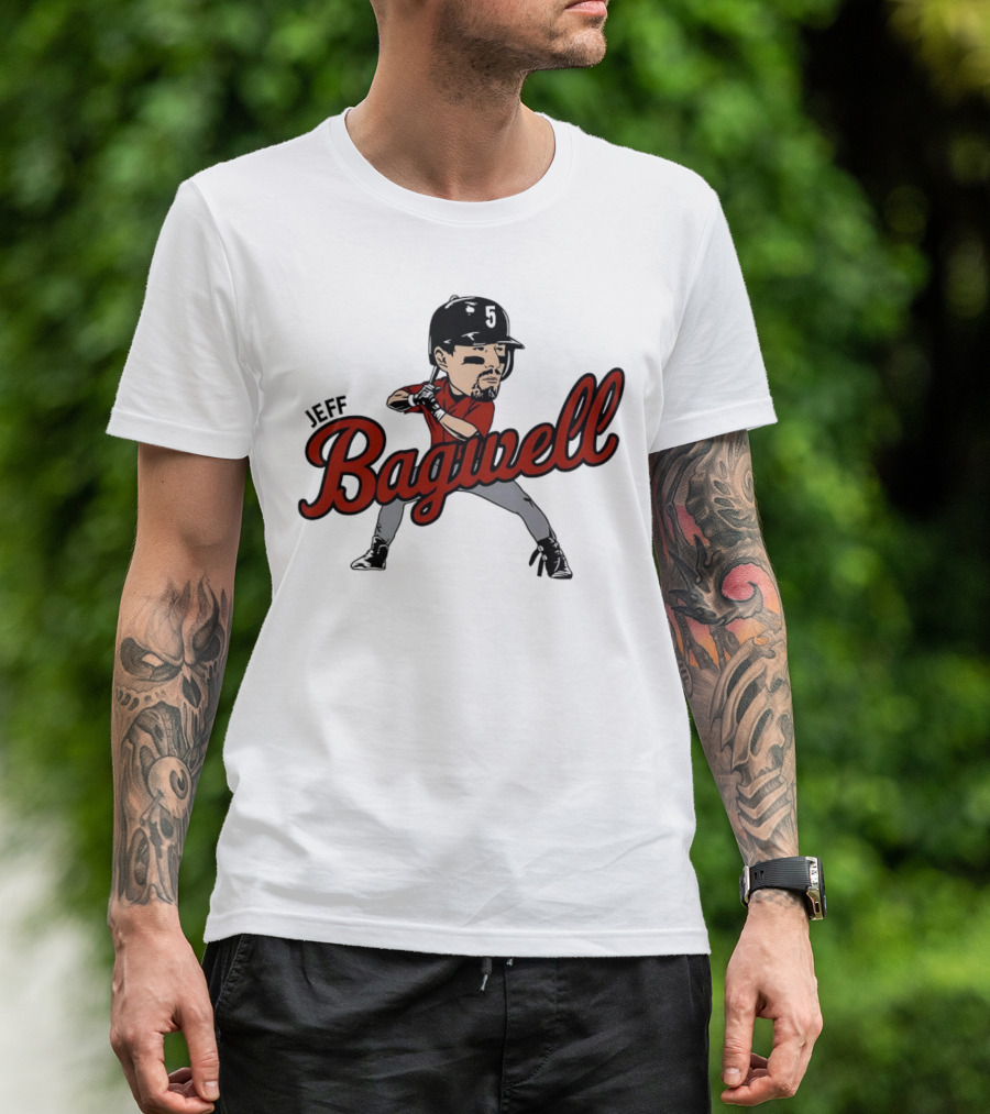 Jeff Bagwell Houston Astros Caricature Baseball T-Shirt