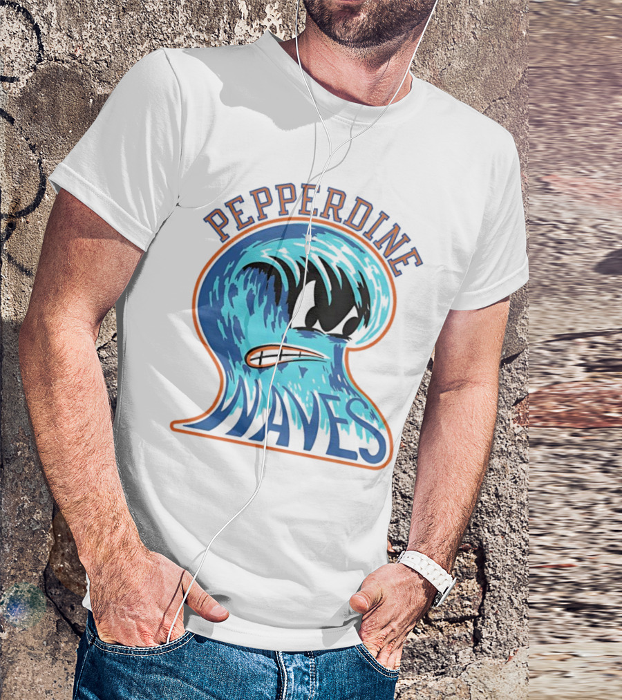 Pepperdine Waves Vintage Angry Wave T-Shirt
