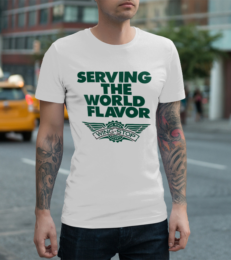 Serving the World Flavor Wingstop Wings of the World T-Shirt
