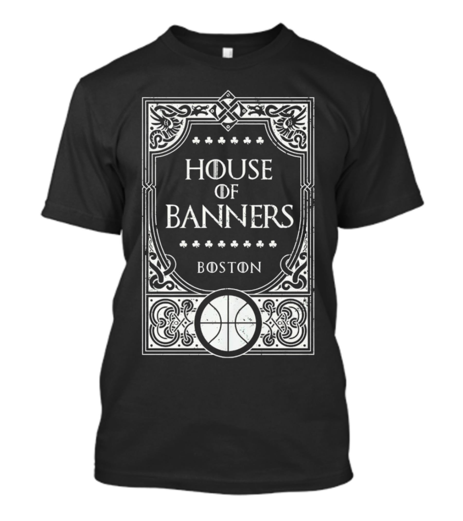 Boston House Of Banners Basketball Emblem T-Shirt