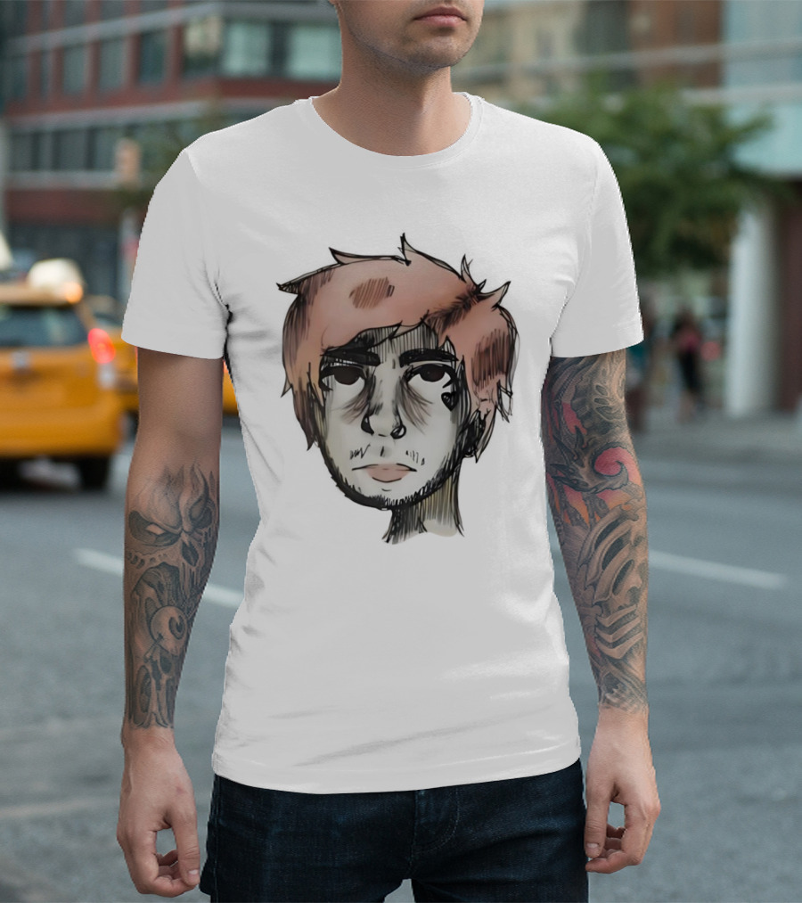 Lil Peep Teen Romance Anime Style Pink Hair T-Shirt