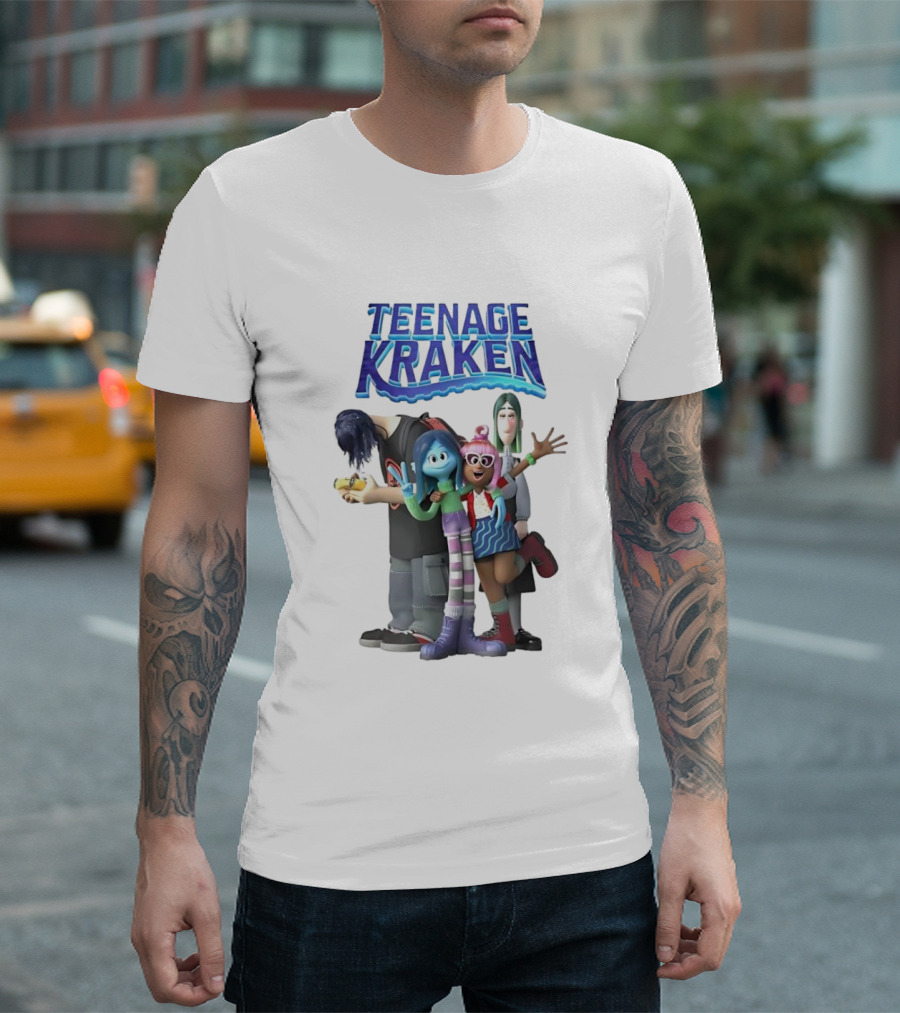Teenage Kraken Animated Characters Ensemble T-Shirt