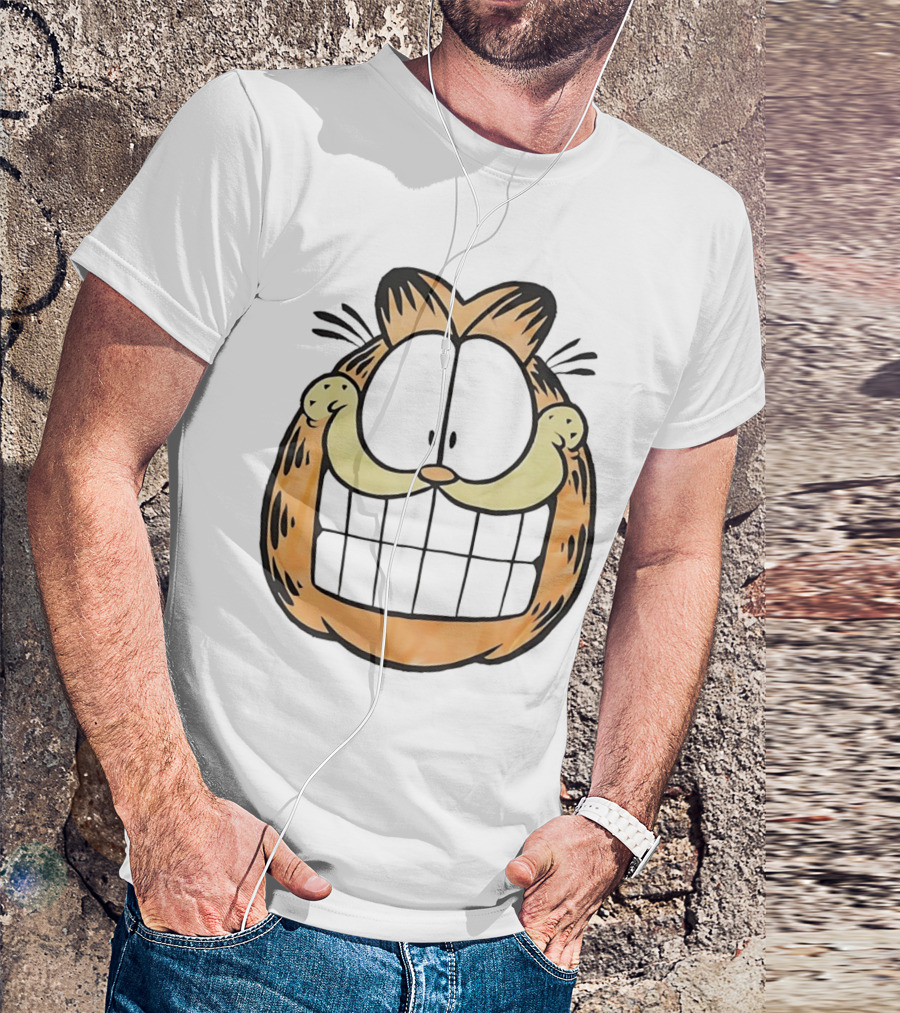 Garfield Big Face Classic Retro Comic Cat T-Shirt