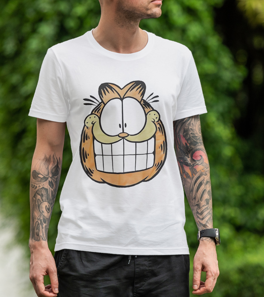 Garfield Big Face Classic Retro Comic Cat T-Shirt