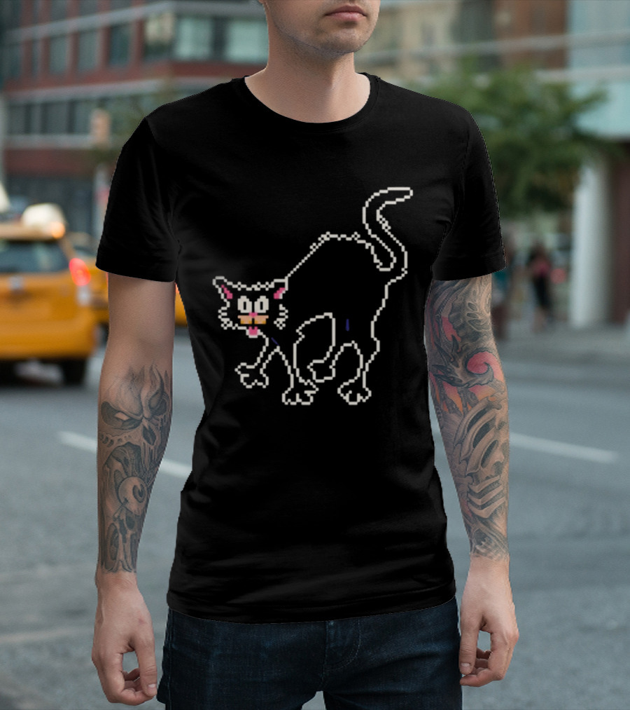 The Tom Ward Show Tom Cat 8 Bit Retro Pixel T-Shirt