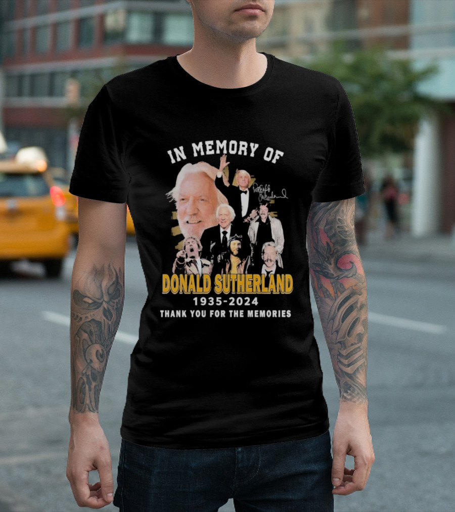 In Memory Of Donald Sutherland 1935-2024 Thank You For The Memories T-Shirt