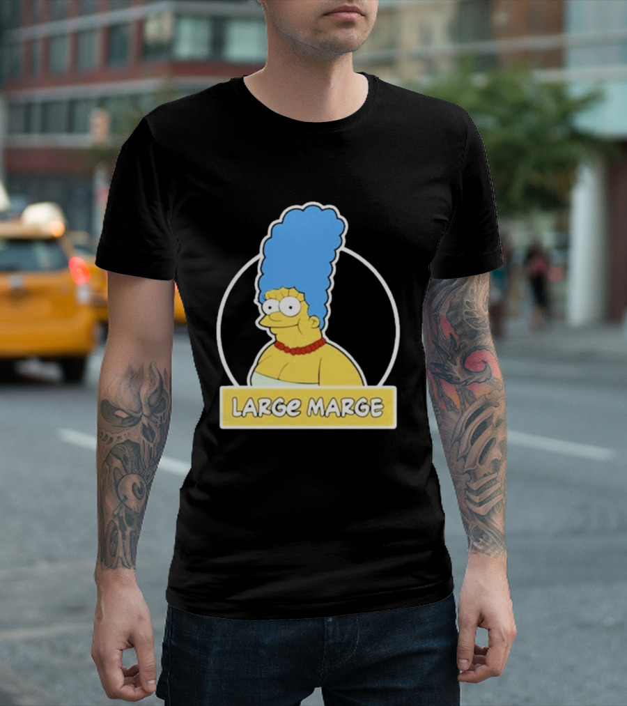 Justin Danger Nunley Large Marge Blue Hair Red Necklace Yellow Skin T-Shirt