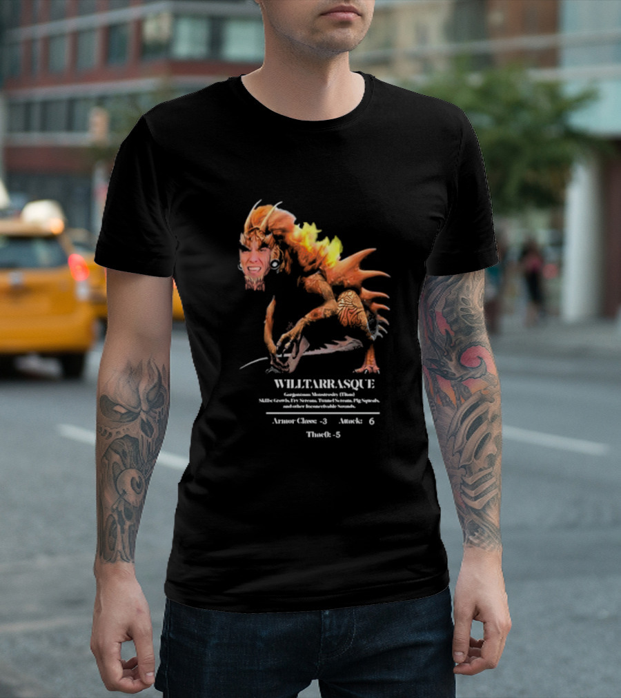 The Charismatic Voice Gorgonzilla Minutaursty Tarrasque Willtarrasque Armor Claws Attack ThroRk T-Shirt