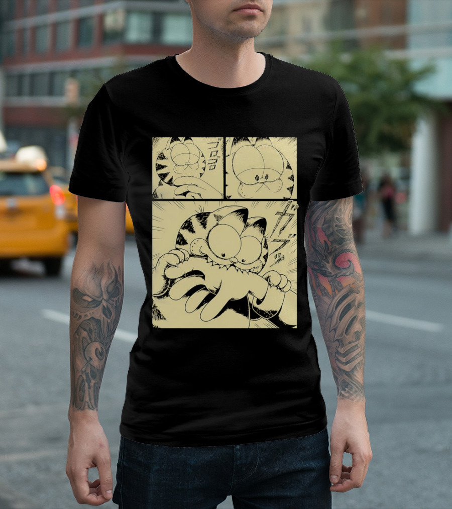 Garfield Beloved Orange Cat Manga Style Remix T-Shirt