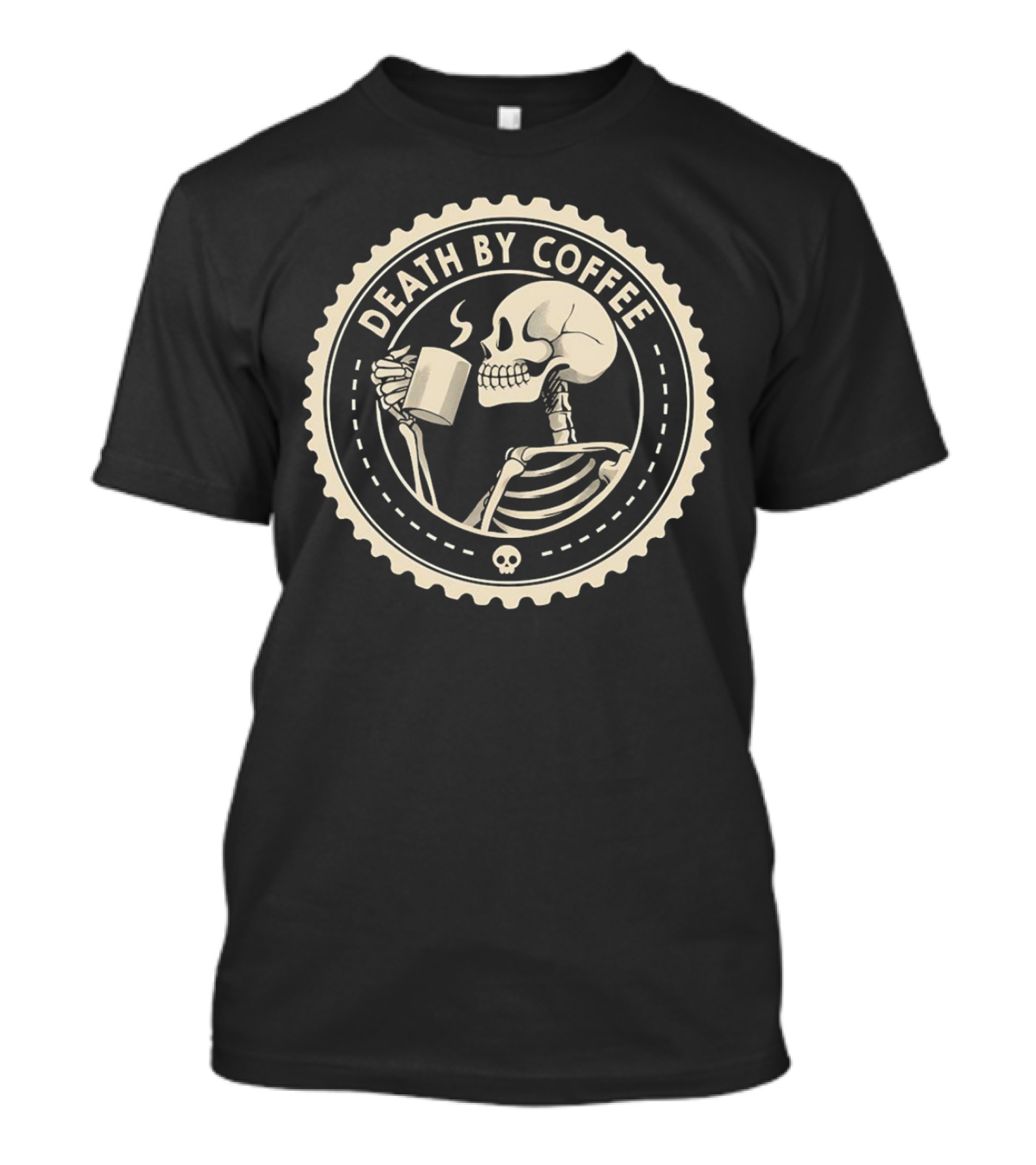 Death By Coffee Skeleton Drinking Mug T-Shirt