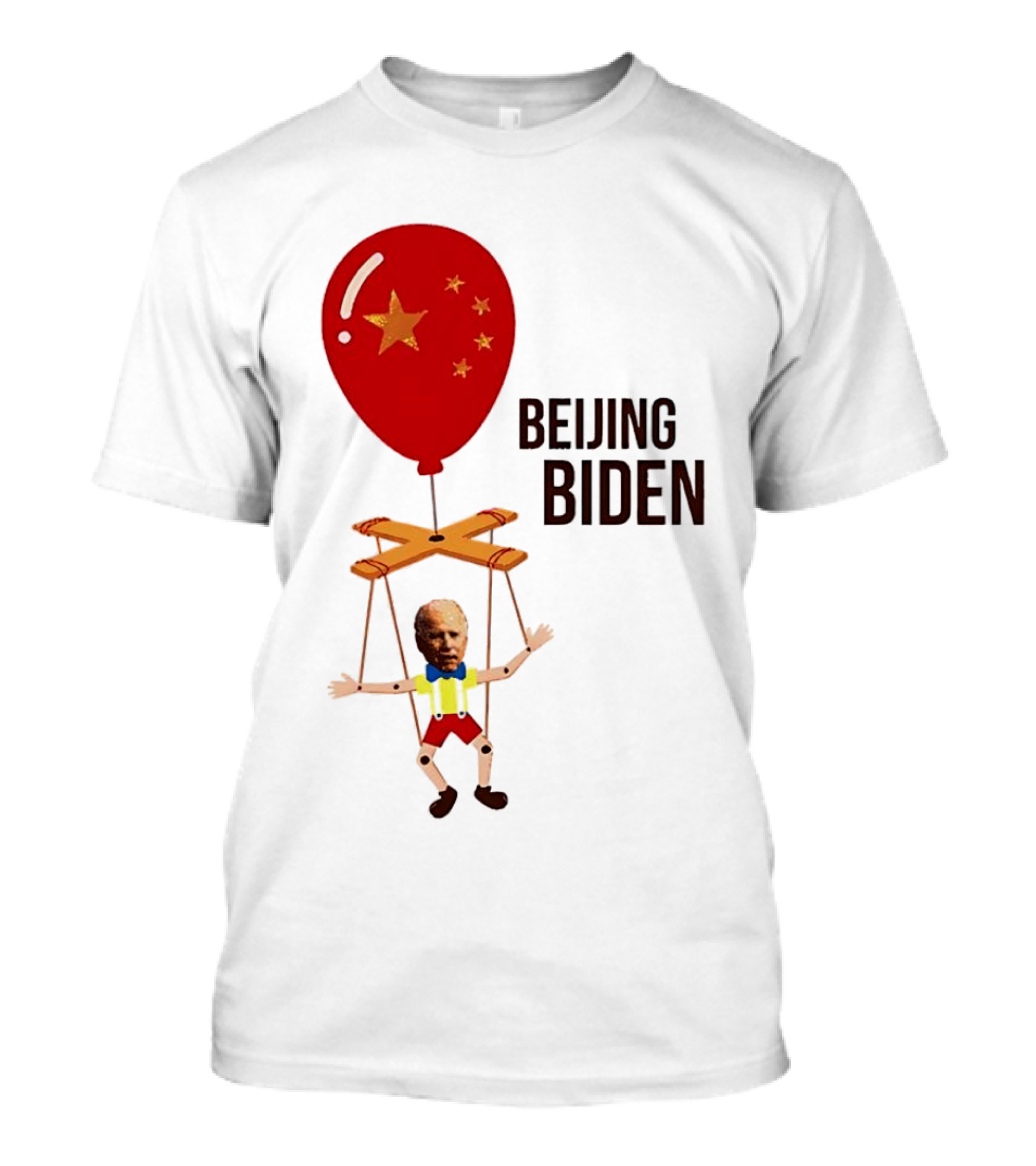 Beijing Biden Puppet Cartoon Balloon Stars T-Shirt