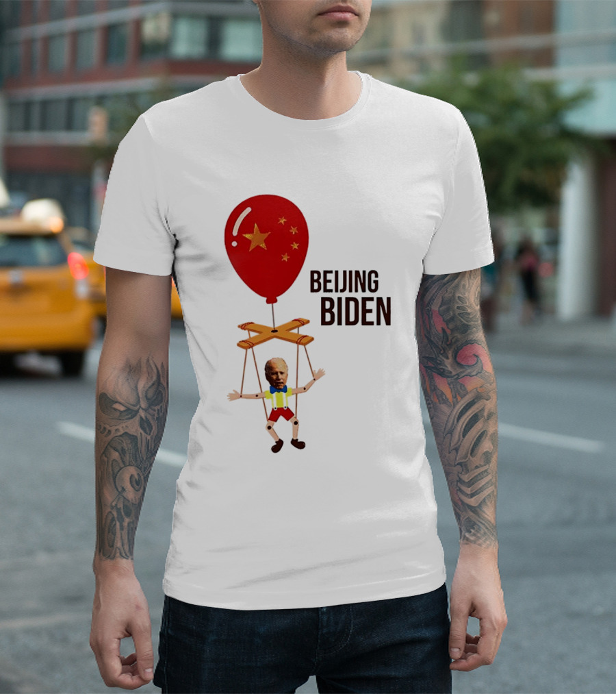 Beijing Biden Puppet Cartoon Balloon Stars T-Shirt