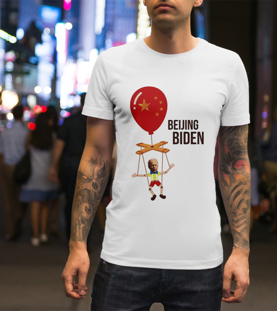 Beijing Biden Puppet Cartoon Balloon Stars T-Shirt